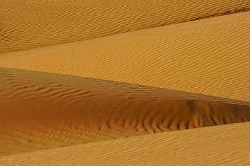 Light and shadow on beautiful dunes. Wahiba sands desert (Sharqiyah sands). Oman