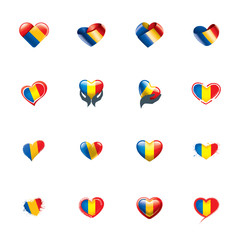 Chad flag, vector illustration on a white background.