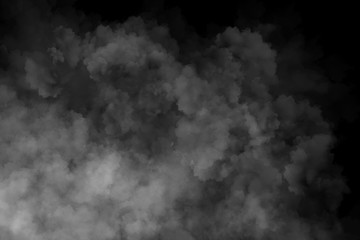 Fog or Smoke on black Background	