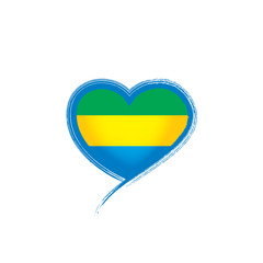 Obraz premium Gabon flag, vector illustration on a white background.
