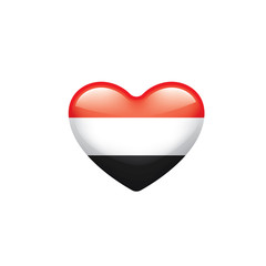 Yemeni flag, vector illustration on a white background.