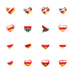 South Ossetia flag, vector illustration on a white background.