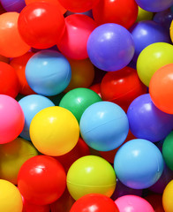 Colorful ball background - Many colorful plastic balls for kids in a playground