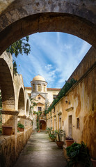Fort's passageway Crete Greece Europe