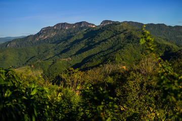 Fototapeta na wymiar Laotian mountains. View from Nong Khiaw view point.