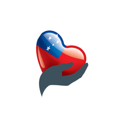 Samoa flag, vector illustration on a white background.