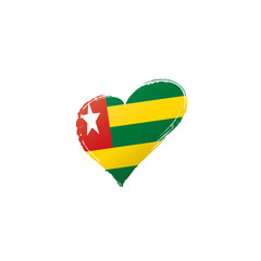 togo flag, vector illustration on a white background.