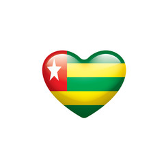 togo flag, vector illustration on a white background.