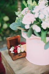 Obraz na płótnie Canvas Wedding decor. Bouquet. flowers accessories decorative plants