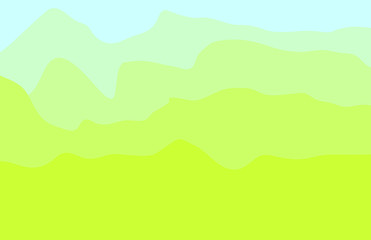 Abstract  shapes gradient  green light color background with wave shapes in it for your design