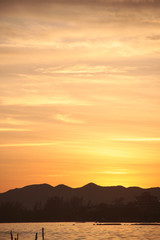 sunset in the mountains