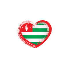 Obraz premium Abkhazia flag, vector illustration on a white background.