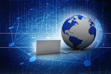 3d rendering Computer network
