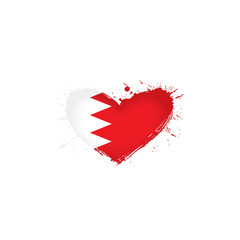 Bahrain flag, vector illustration on a white background