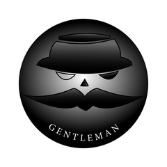 This logo has a picture of someone with a mustache and wearing a hat and glasses. This logo is suitable for use as a creative business logo for young people and can also be used as a logo on app.