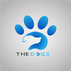 This logo shows a dog with its footprint as the background. This logo is good for use by companies or businesses. But this logo can also be used as an app logo and various other creative business.