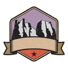 Mountain logo, stamp or symbol design