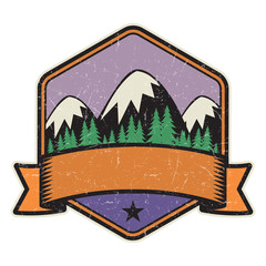 Mountain logo, stamp or symbol design