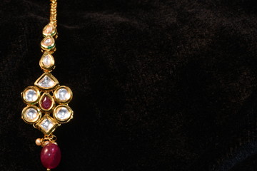 Designer Indian traditional jewelry piece for woman's head   