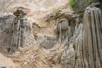 Sand Stones Structures at the Fairy Stream Attraction in Mui Ne, Vietnam