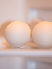 the egg is in the fridge