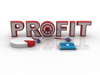 3d rendering Stock market online business concept. business Graph with target arrow