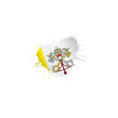 Vatican flag, vector illustration on a white background
