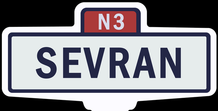 SEVRAN - Ancien panneau entrée d'agglomération