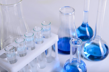 Science laboratory research and equipment chemistry experiment