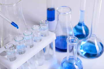 Science laboratory research and equipment chemistry experiment