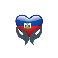 Haiti flag, vector illustration on a white background