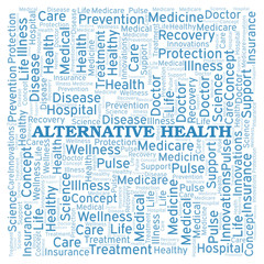 Alternative Health word cloud.