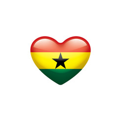 Ghana flag, vector illustration on a white background