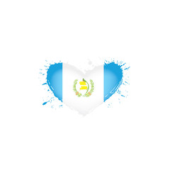 Guatemala flag, vector illustration on a white background
