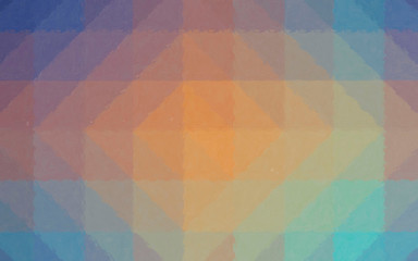 Illustration of blue, yellow, green and red   pastel Mosaic through glass bricks background.