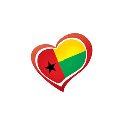 Guinea Bissau flag, vector illustration on a white background