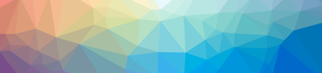 Obraz premium Illustration of abstract low poly blue banner background.