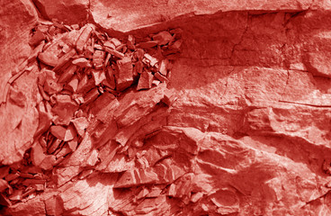 Abstract granite stone wall texture Coral color.