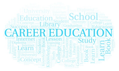Obraz premium Career Education word cloud.
