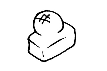 おもちの線画
