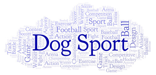 Fototapeta premium Dog Sport word cloud.