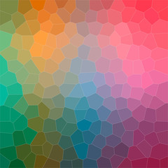 Illustration of abstract Green, Yellow, Green And Red Middle Size Hexagon Square background.