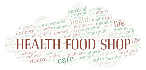 Health Food Shop word cloud.