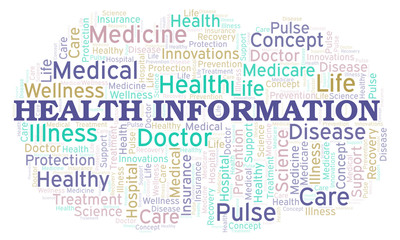 Health Information word cloud.