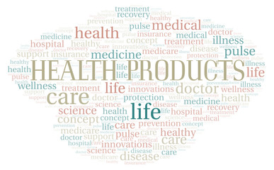 Health Products word cloud.