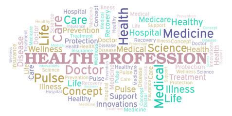 Health Profession word cloud.