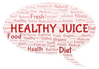 Healthy Juice word cloud.