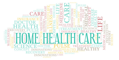 Obraz premium Home Health Care word cloud.
