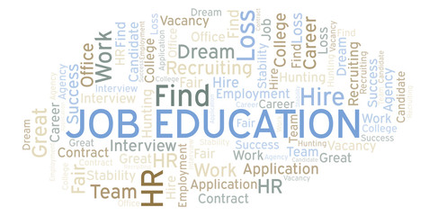 Job Education word cloud.