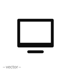 Screen monitor vector icon
